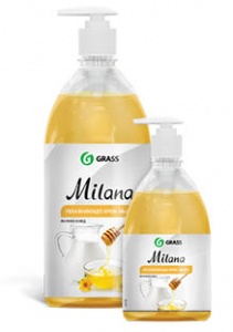 Жидкое крем-мыло "Milana" в асортименте с дозатором (флакон 500 мл)  Ассортимент: - молоко и мед  жемчужное черника в йогурте -спелая черешня -зеленый чай -алоэ вера